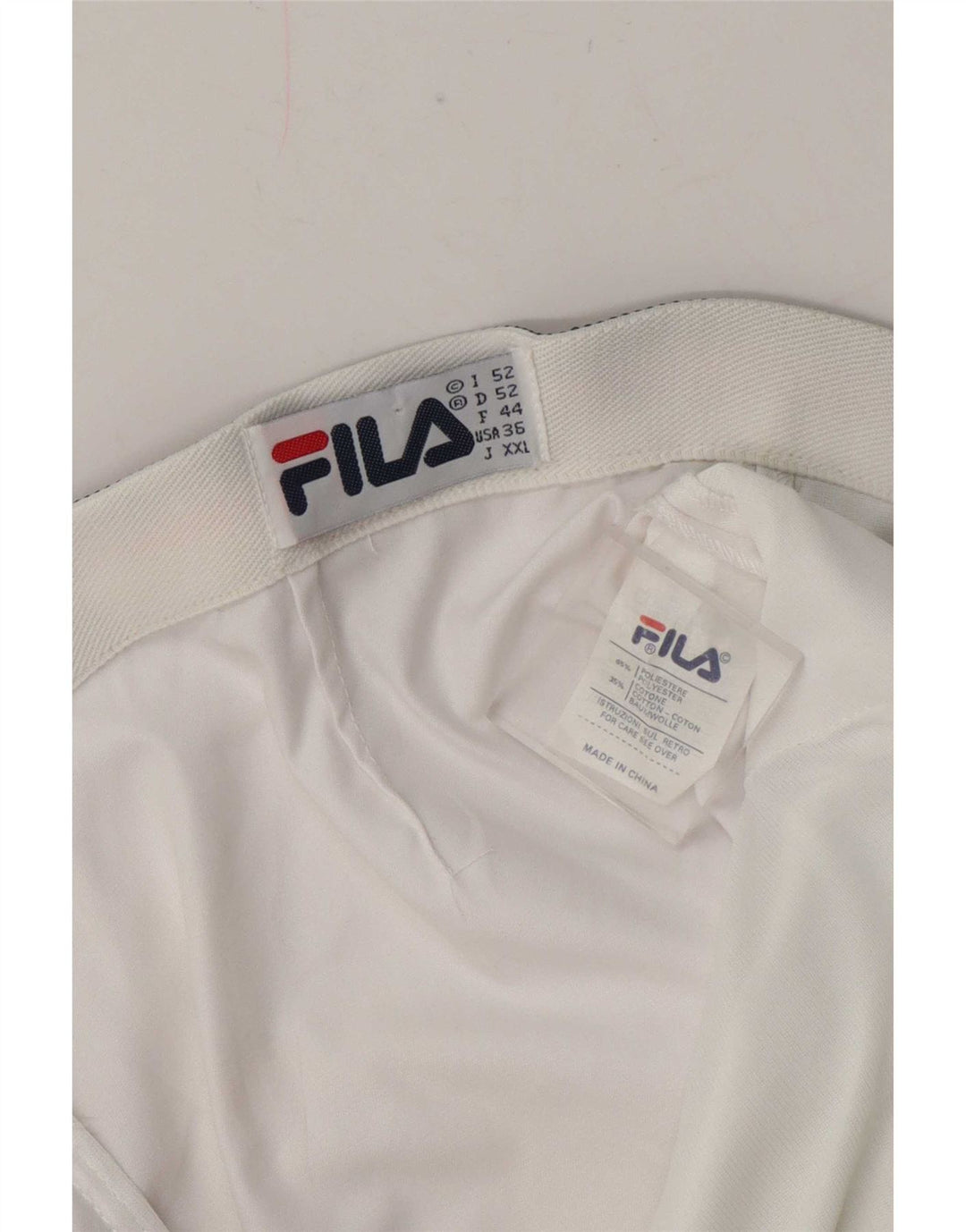 Fila Mens Pegged Chino Shorts IT 52 XL W38 White Colourblock Polyester