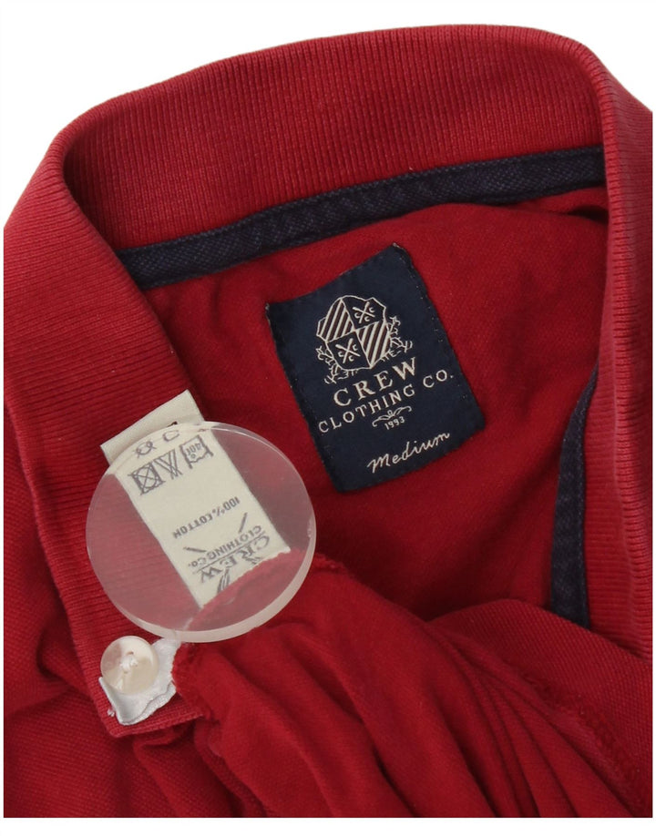 Crew Clothing Mens Polo Shirt Medium Red Cotton
