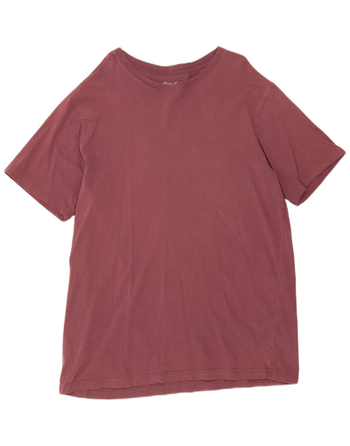 EDDIE BAUER Mens T-Shirt Top XL Maroon Cotton