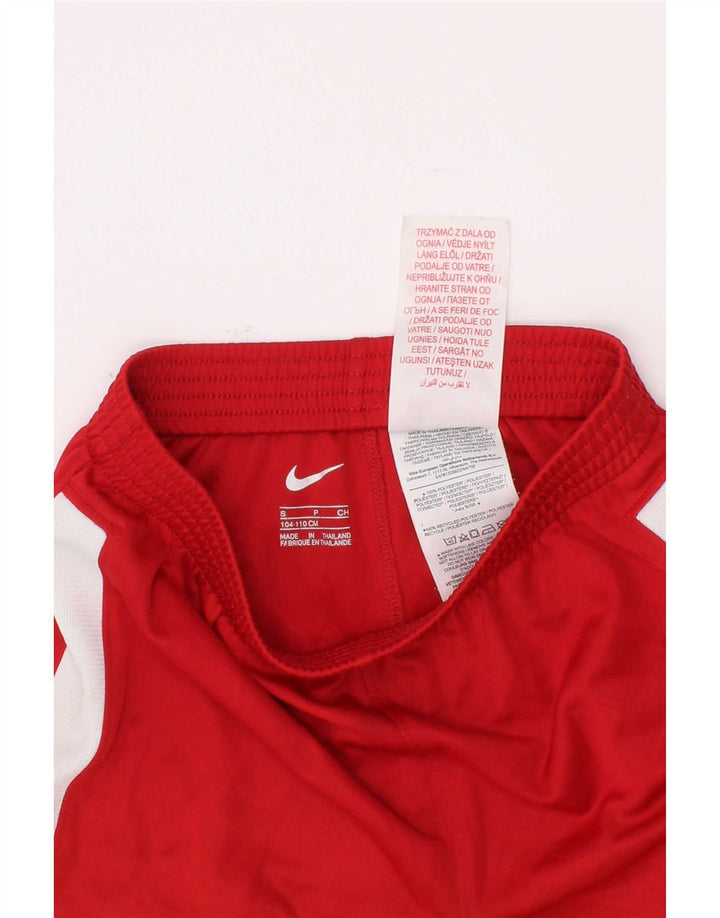 Nike Boys Liverpool Sport Shorts 4-5 Years Small Red Colourblock Polyester