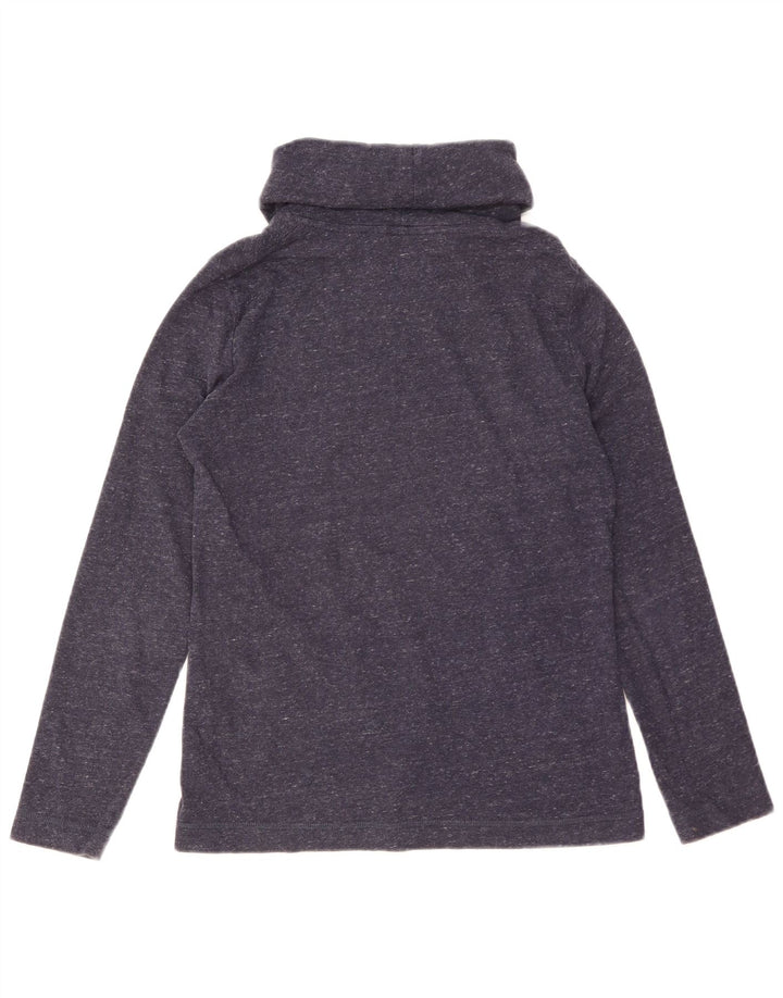 Marks & Spencer Womens Sweatshirt Jumper UK 10 Small Navy Blue Flecked