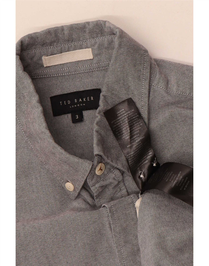 Ted Baker Mens Shirt Size 3 Medium Blue Cotton