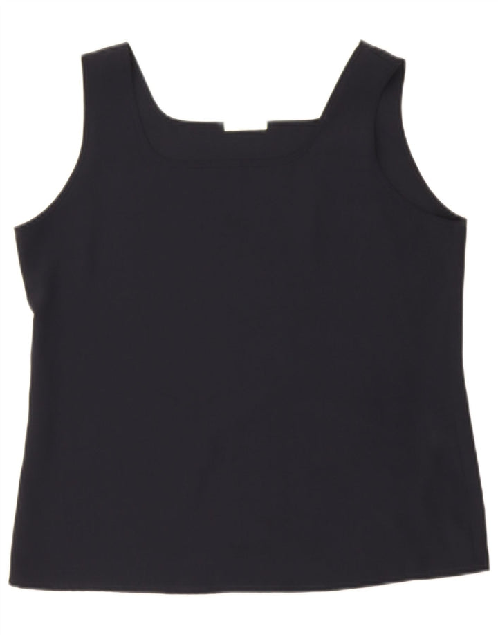 Sommermann Womens Vest Top UK 14 Large Navy Blue Polyester