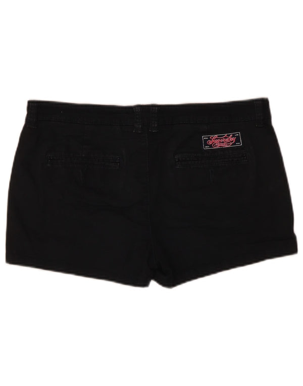 Superdry Hot Pants til kvinder Small W32 sort bomuld