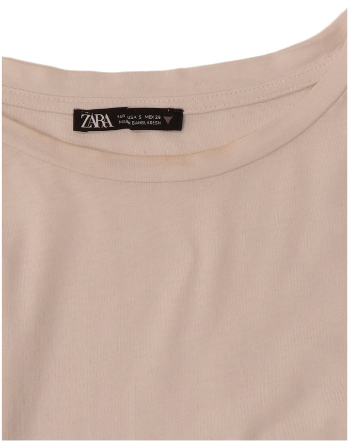 Zara Womens T-Shirt Top UK 10 Small White