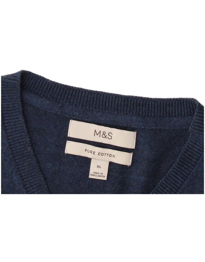Marks & Spencer Herrevest Tank Top XL Marineblå Bomuld