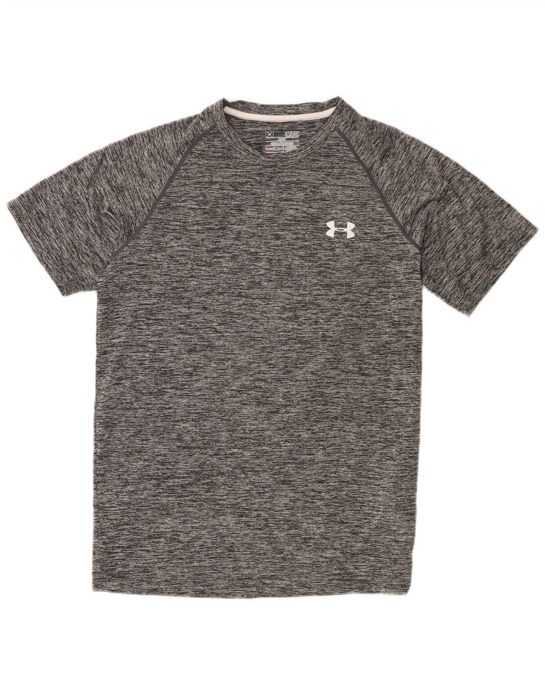 Under Armour Mens Heat Gear T-Shirt Top Small Grey Flecked Polyester