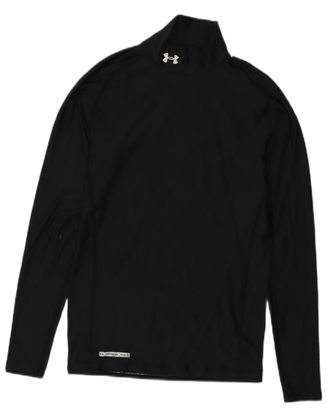 Under Armour Womens Compression Top Long Sleeve UK 14 Large Black Polyester