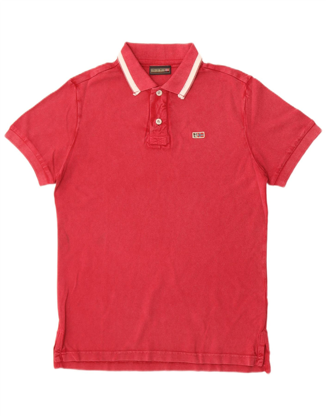 Napapijri Mens Geographic Polo Shirt Small Maroon