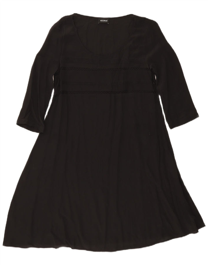 Kookai Womens Long Sleeve A-Line Dress UK 12 Medium Black