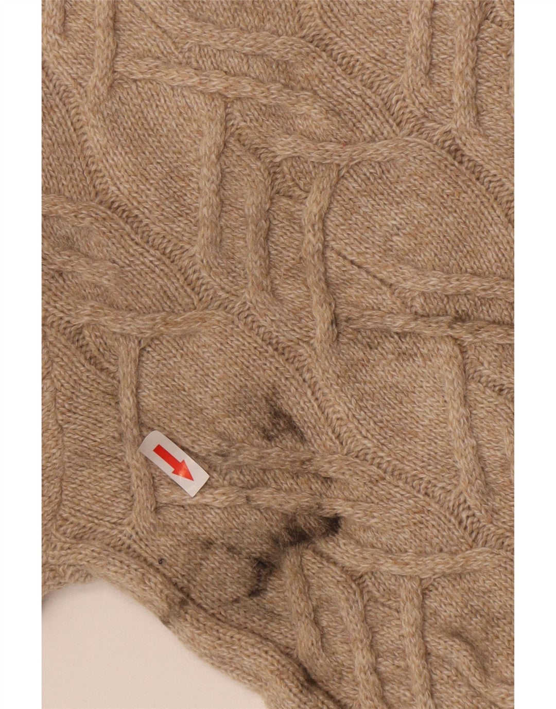 Marks & Spencer Mens Crew Neck Jumper Sweater Small Beige Polyamide