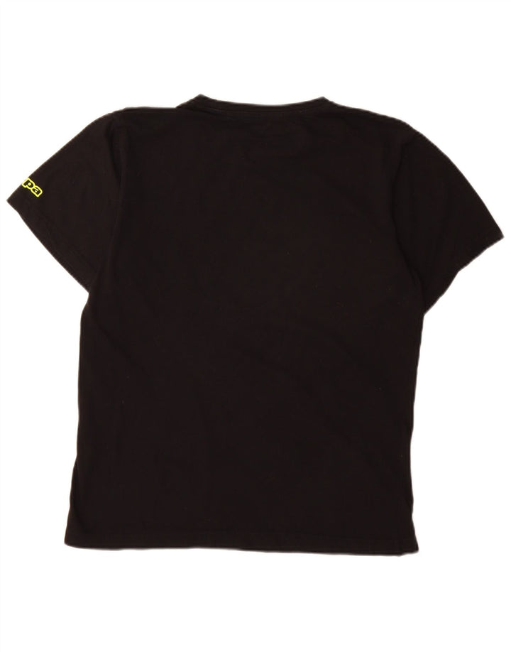 Kappa T-Shirt Graphique Homme Noir Moyen Coton