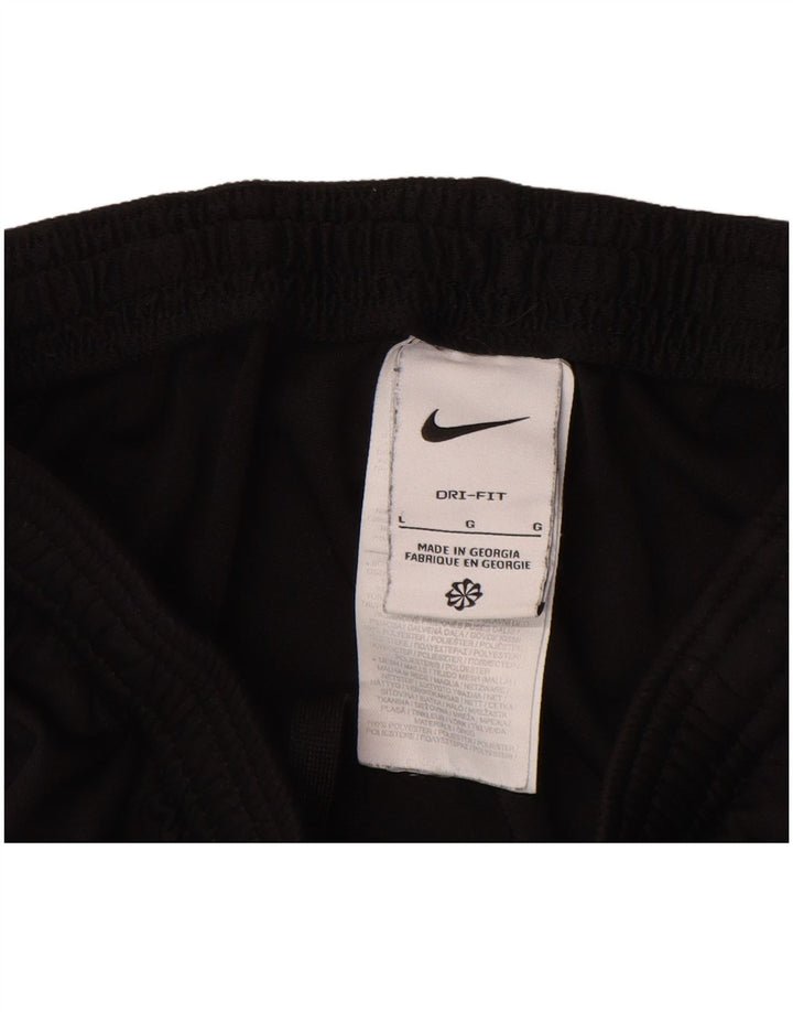 Nike Boys Dri Fit Tracksuit Trousers 12-13 Years Large Black Polyester