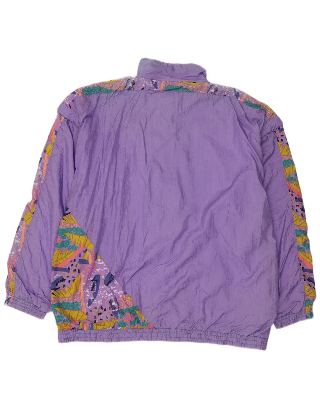Orso Poeta  Mens Abstract Pattern Tracksuit Top Jacket XL Purple Polyamide