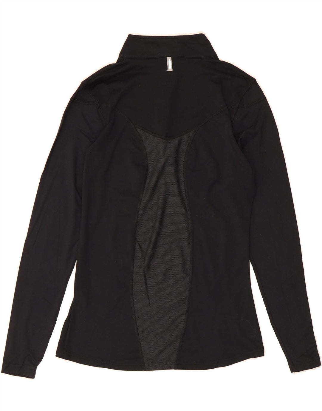 NIKE Womens Zip Neck Pullover Tracksuit Top US 8/10 Medium Black Polyester Vintage Nike and Second-Hand Nike from Messina Hembry 