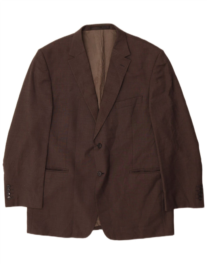 Marks & Spencer Herre 2-knaps blazerjakke UK 44 2XL Grå Virgin Wool