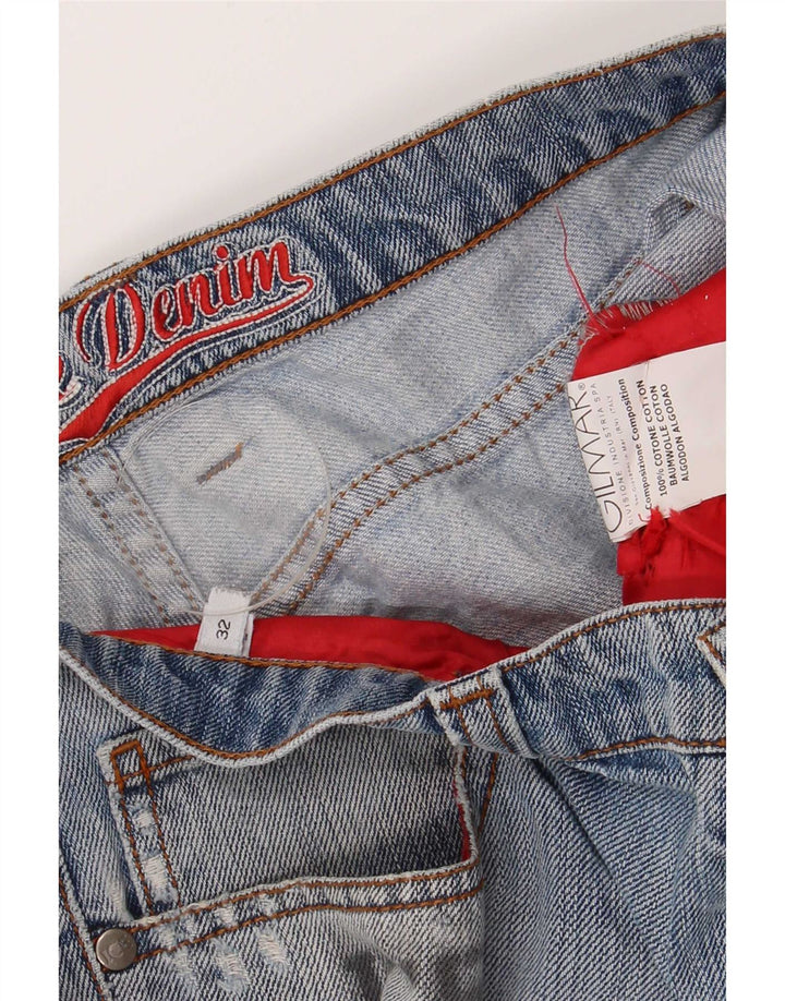 Iceberg Dame Pluto Distressed Slim Jeans W32 L32 Blå Bomuld tegneserie