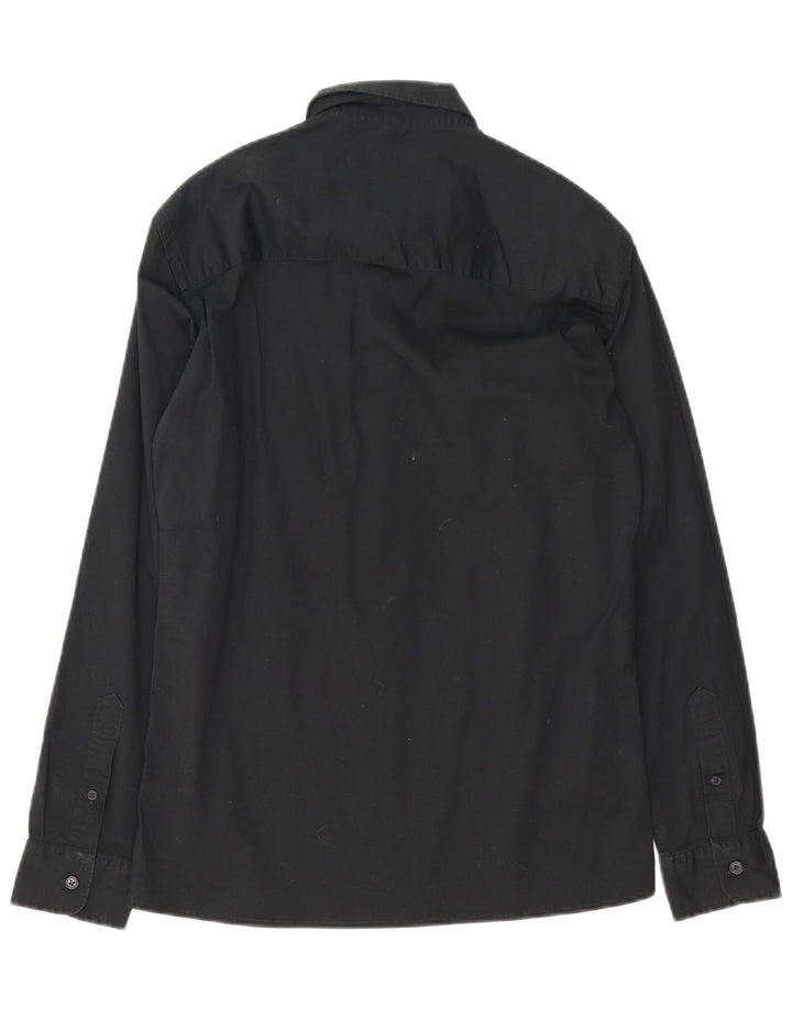 French Connection Mens Shirt Small Black Cotton
