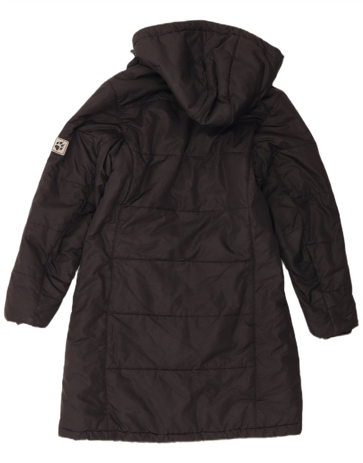 Jack Wolfskin Womens Hooded Padded Coat UK 10 Small  Black Polyester