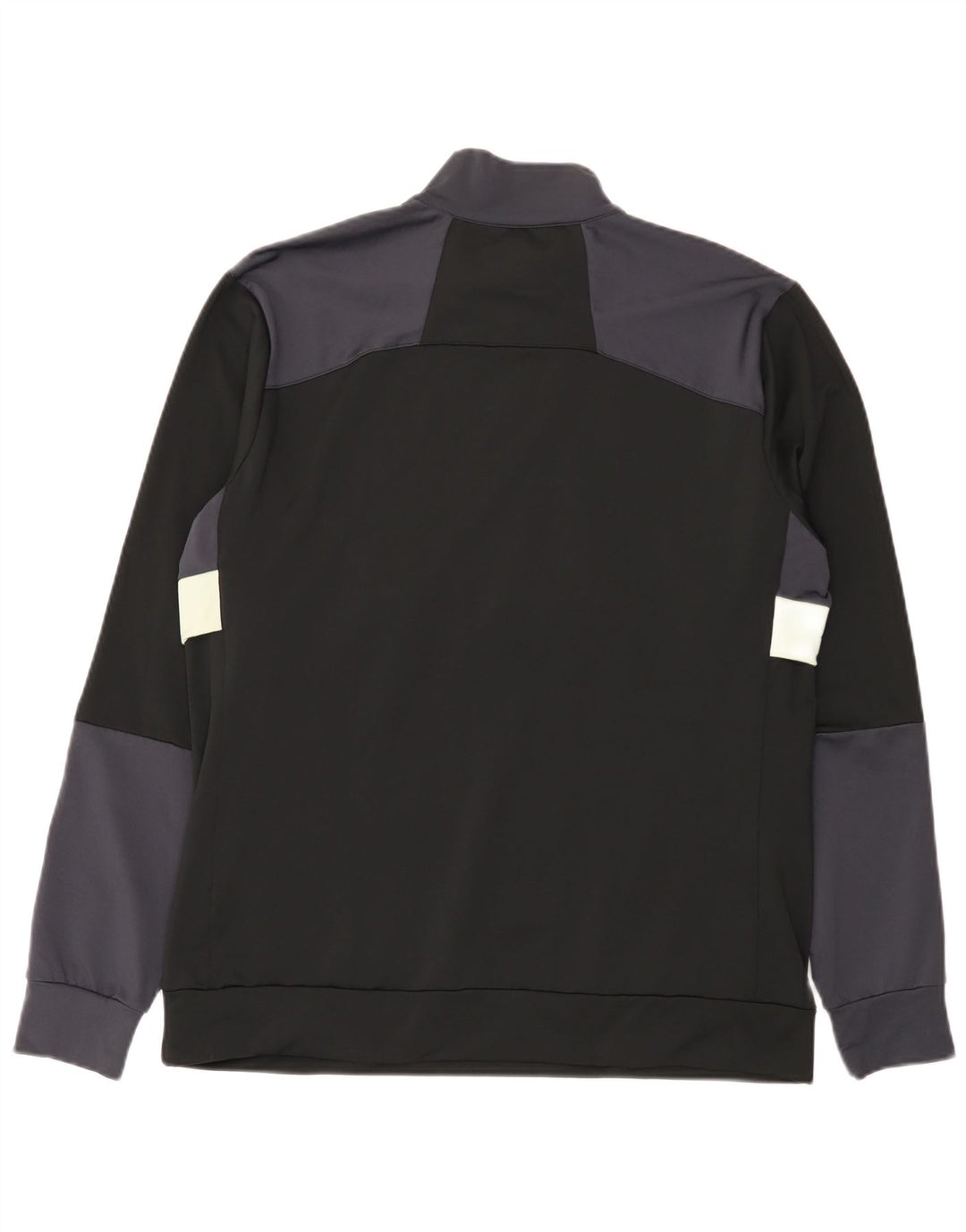 Lyle & Scott Mens Zip Neck Sweatshirt Jumper Large Black Colourblock