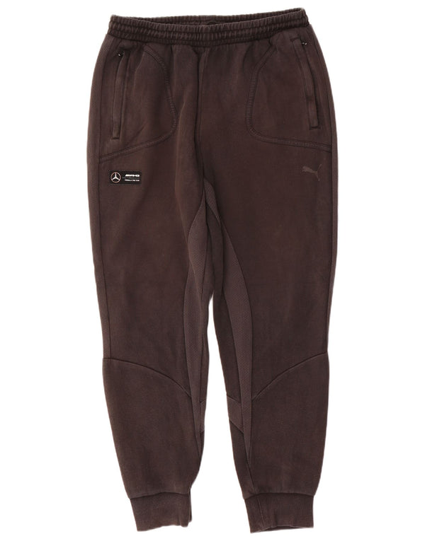 Puma Mens Tracksuit Trousers Joggers Large  Brown Cotton