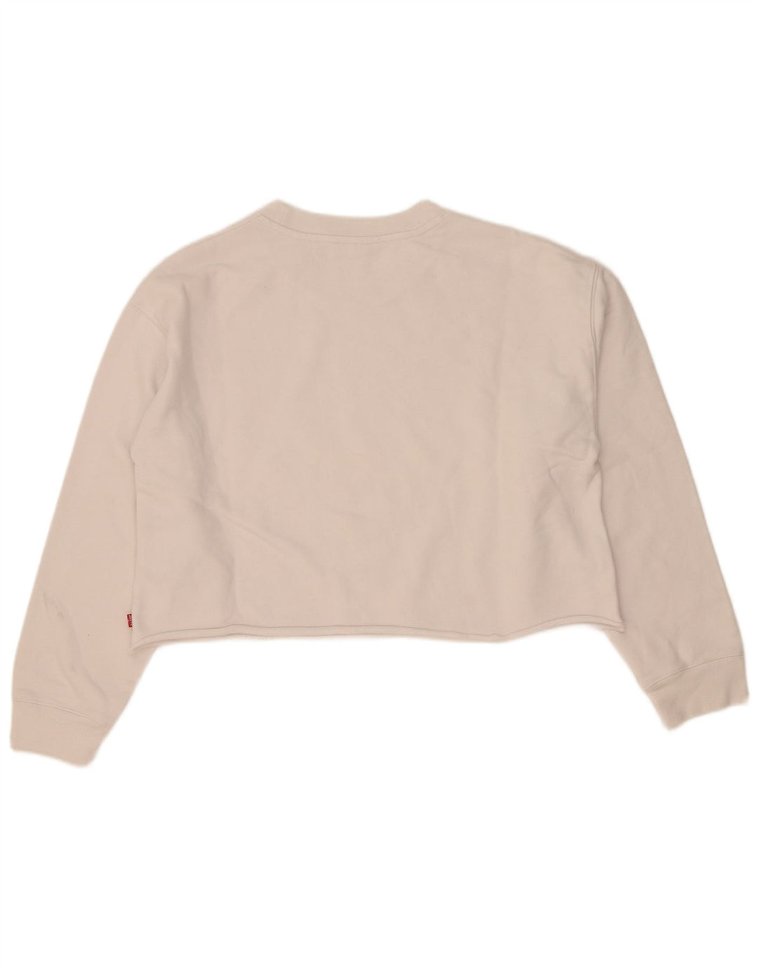 Levi's Womens Oversized Crop Graphic Sweatshirt Jumper UK 10 Small White