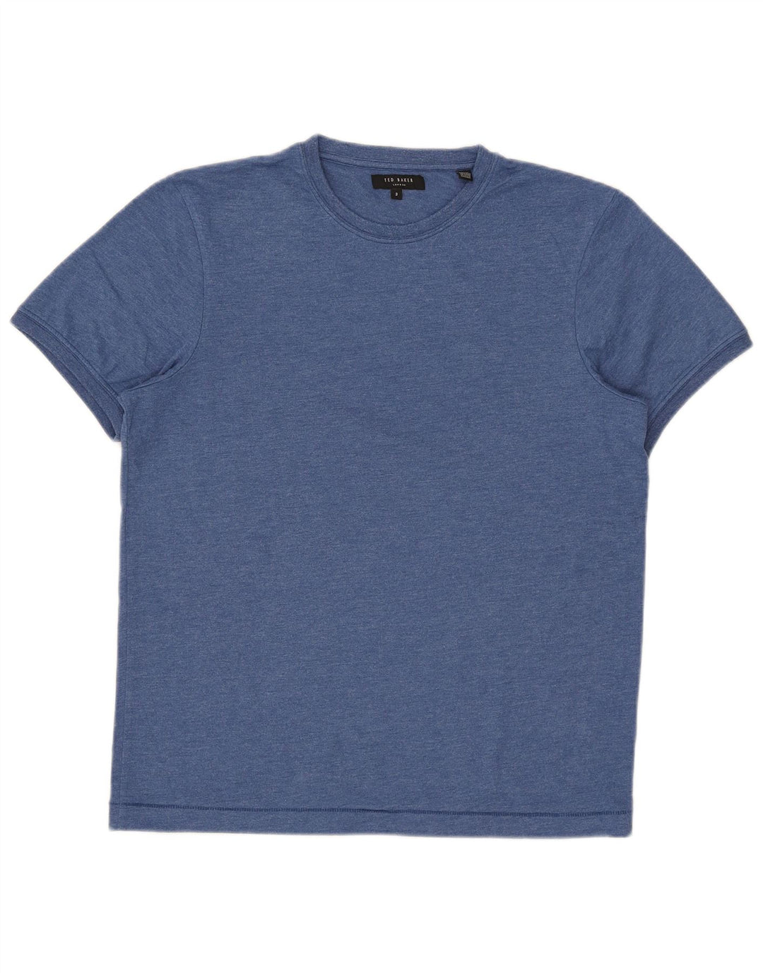 Ted Baker Mens T-Shirt Top Size 3 Medium Blue Cotton