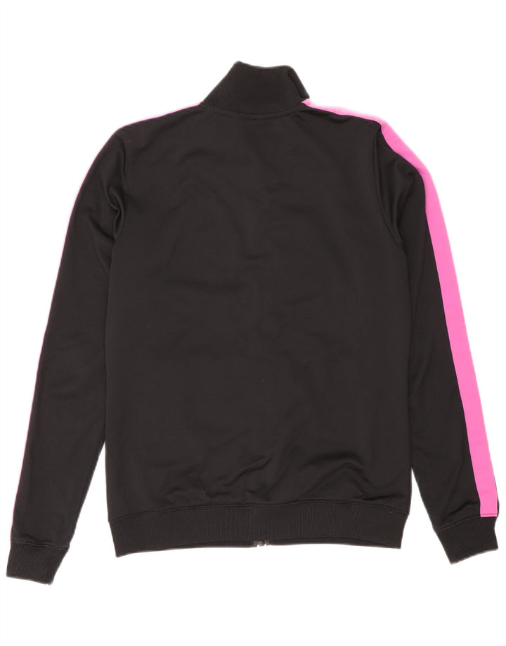 Nike Womens Tracksuit Top Jacket UK 12 Medium Black Colourblock Polyester