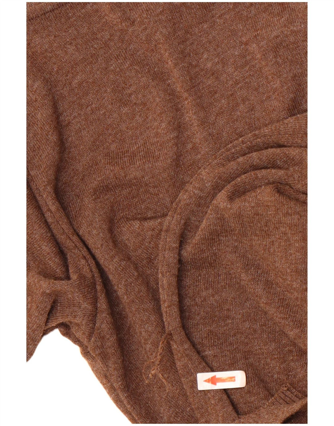Zara Womens 3/4 Sleeve Cardigan Sweater UK 12 Medium Brown