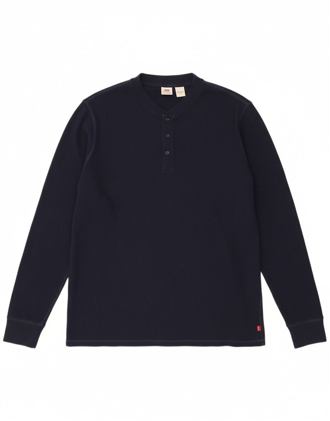 LEVI'S Mens Standard Fit Top Long Sleeve Large Navy Blue Cotton