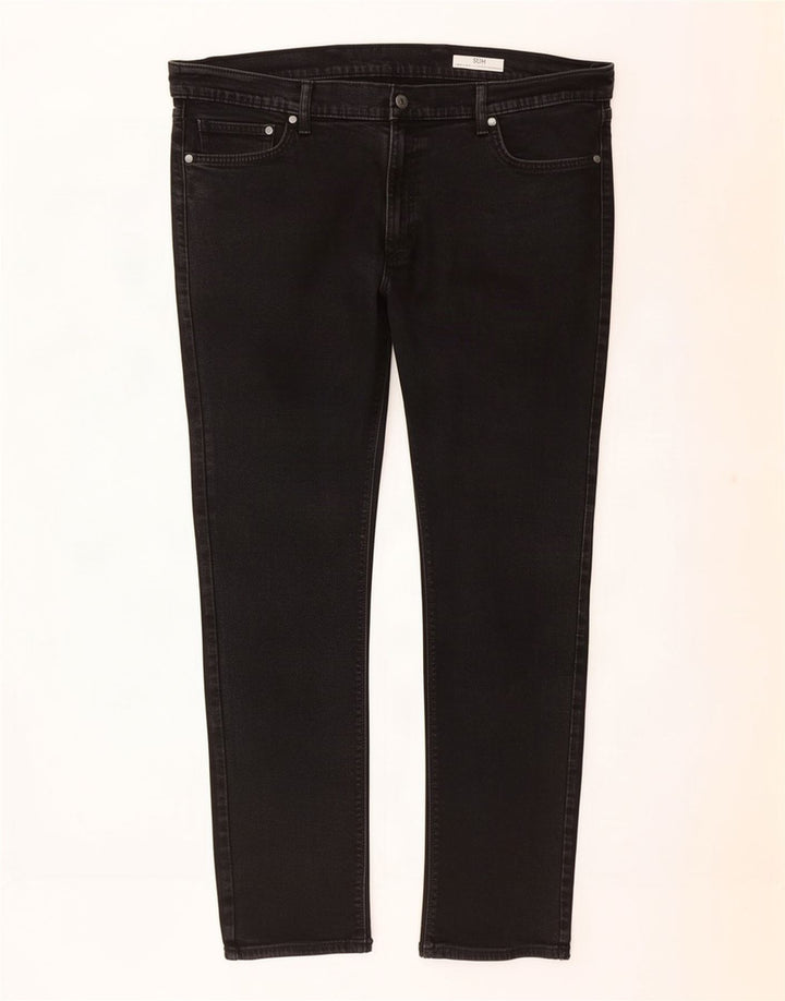 Marks & Spencer Mens Slim Jeans W40 L31 Black Cotton