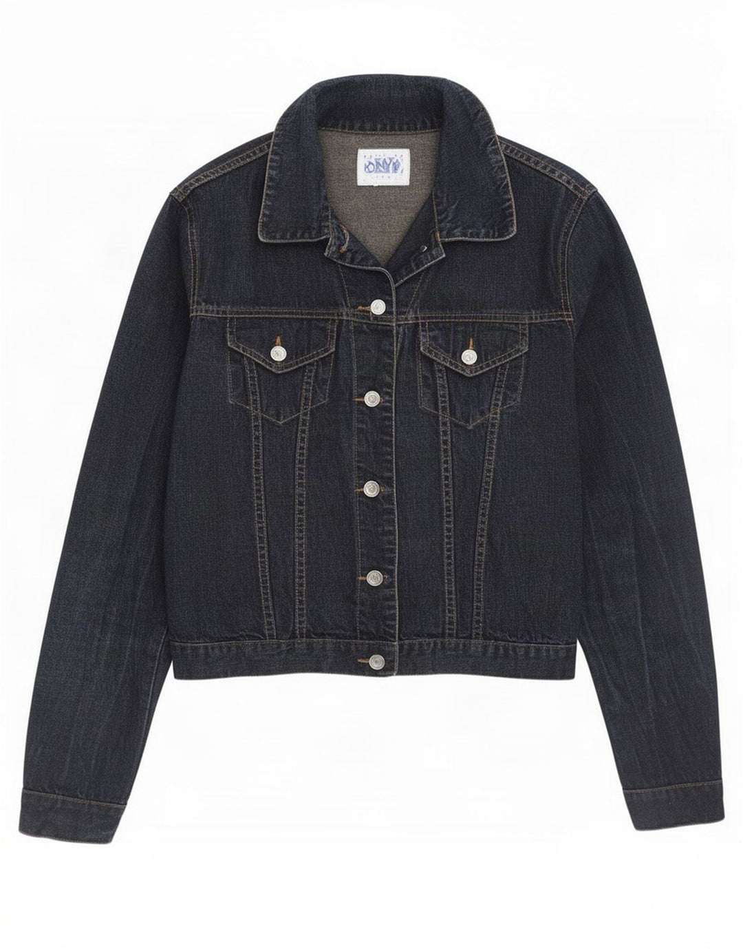 Onyx Chaqueta Vaquera para Mujer UK 10 Small Azul Marino