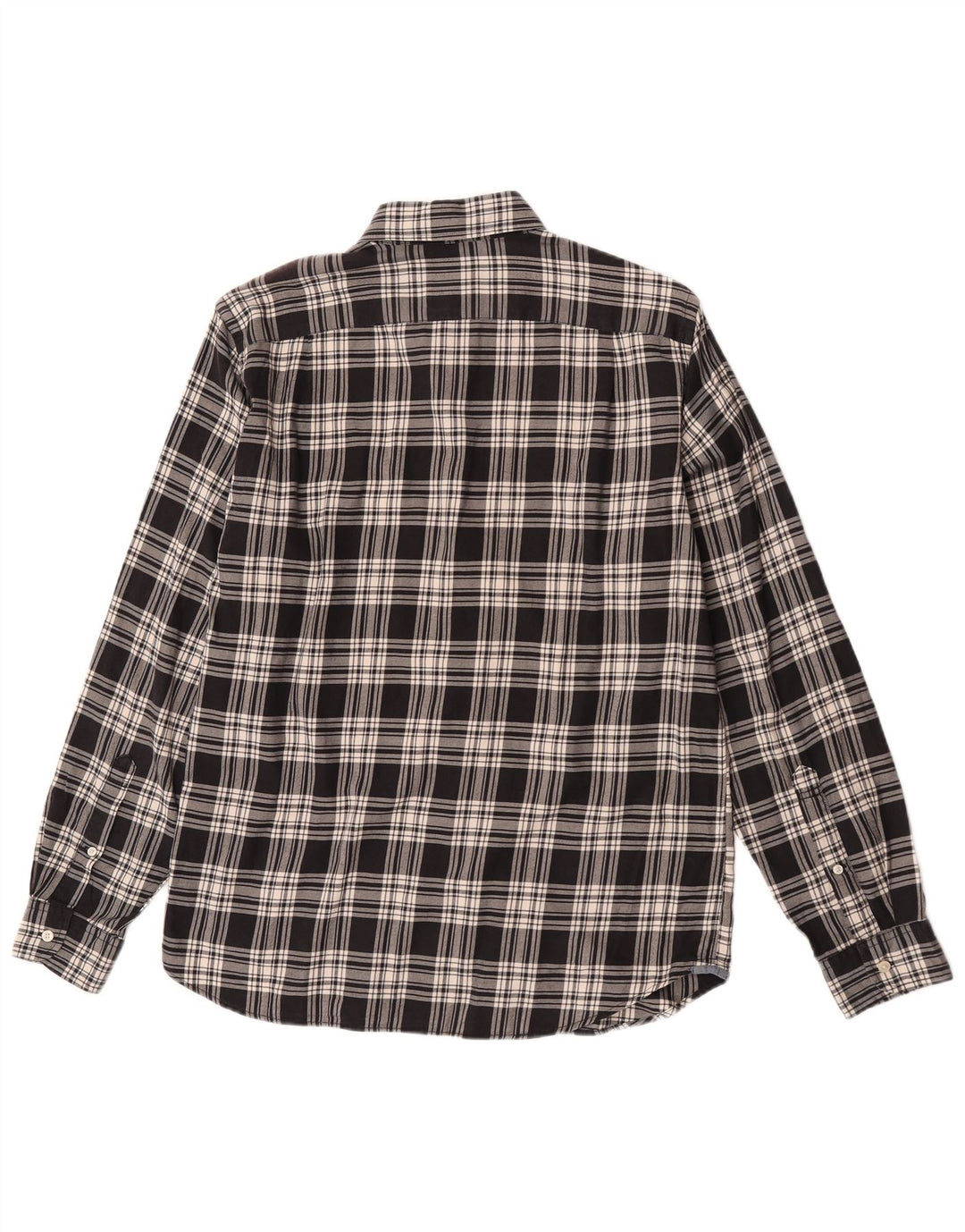 Camicia da uomo in flanella J. Crew, cotone a quadri neri medi