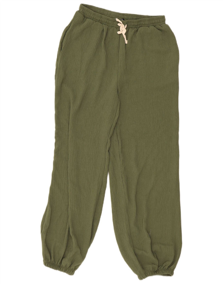 Pantaloni casual da jogging da donna Zara piccoli in poliestere kaki