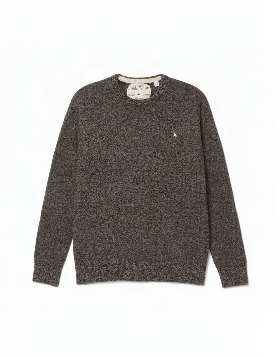 Maglione maglione girocollo da donna Jack Wills UK 12 Grigio medio chiazzato