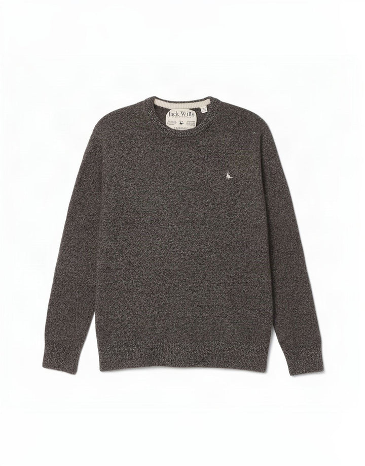 Maglione maglione girocollo da donna Jack Wills UK 12 Grigio medio chiazzato