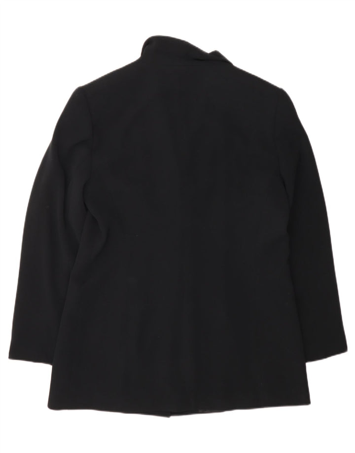 APRIORI Womens 3 Button Blazer Jacket UK 16 Large Black Polyester Vintage Apriori and Second-Hand Apriori from Messina Hembry 