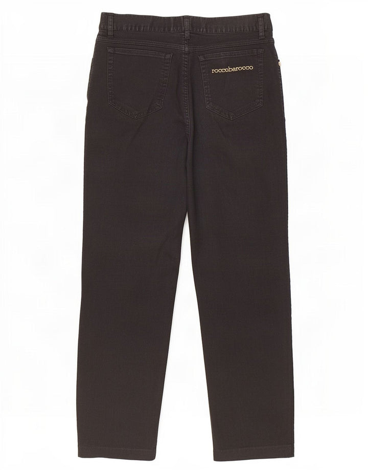 Roccobarocco Womens Cropped Trousers W38 L25 Black