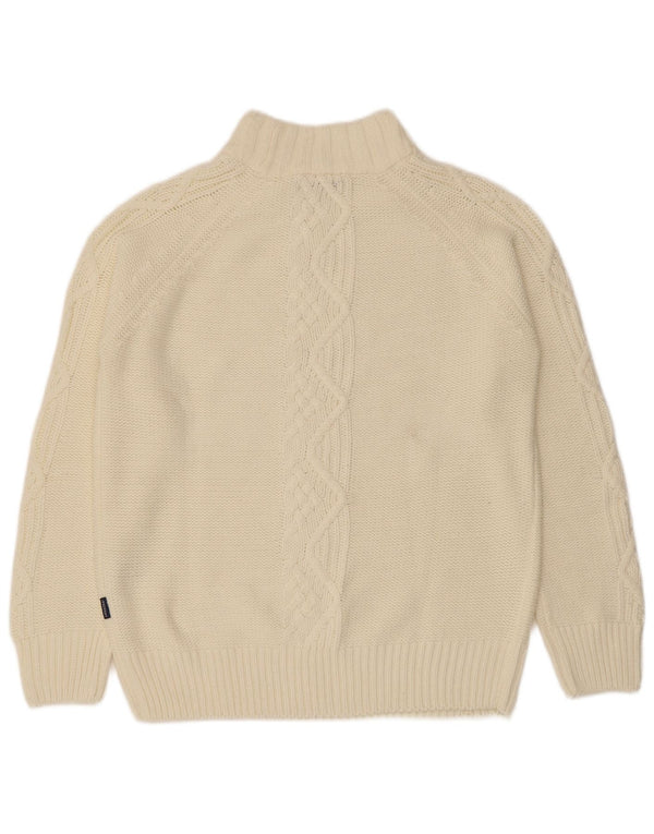 Maglione da donna Carrera con collo dolcevita UK 14 Acrilico bianco sporco medio