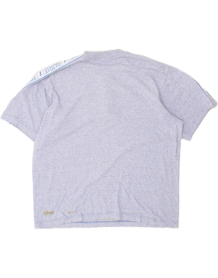 GAZELLE Mens Graphic T-Shirt Top Large Blue Vintage Gazelle and Second-Hand Gazelle from Messina Hembry 