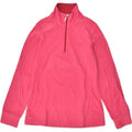 CHAMPION Womens Heritage Fit Zip Neck Fleece Jumper UK 14 Large  Pink | Vintage Champion | Thrift | Second-Hand Champion | Used Clothing | Messina Hembry 