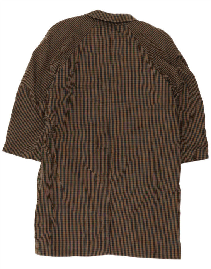 Vintage Damen Mantel UK 18 XL Braun Gingham