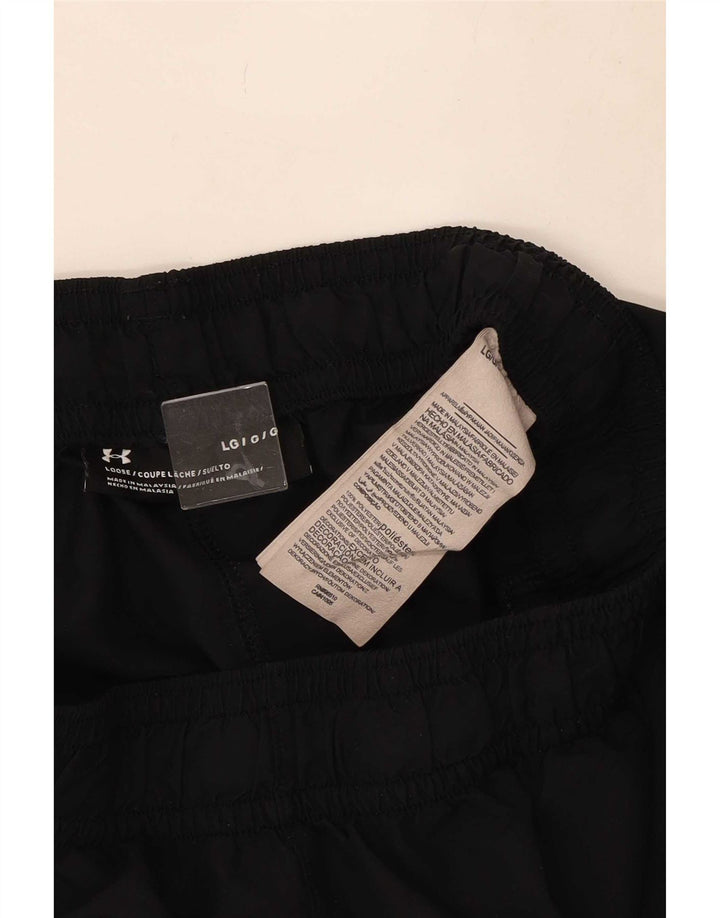 Pantaloncini sportivi grafici da uomo Under Armour grandi in poliestere nero