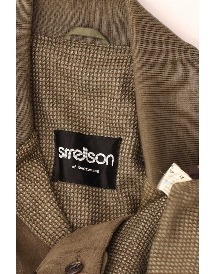 Strellson Herren Bomberjacke UK 38 Medium Khaki Polyester