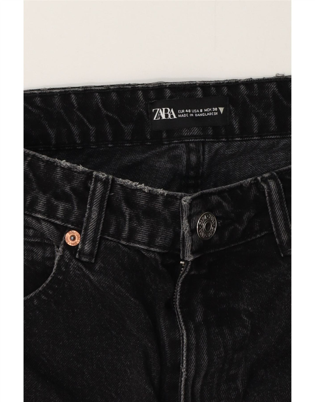 Zara Womens Tapered Jeans EU 40 Medium W30 L27 Black