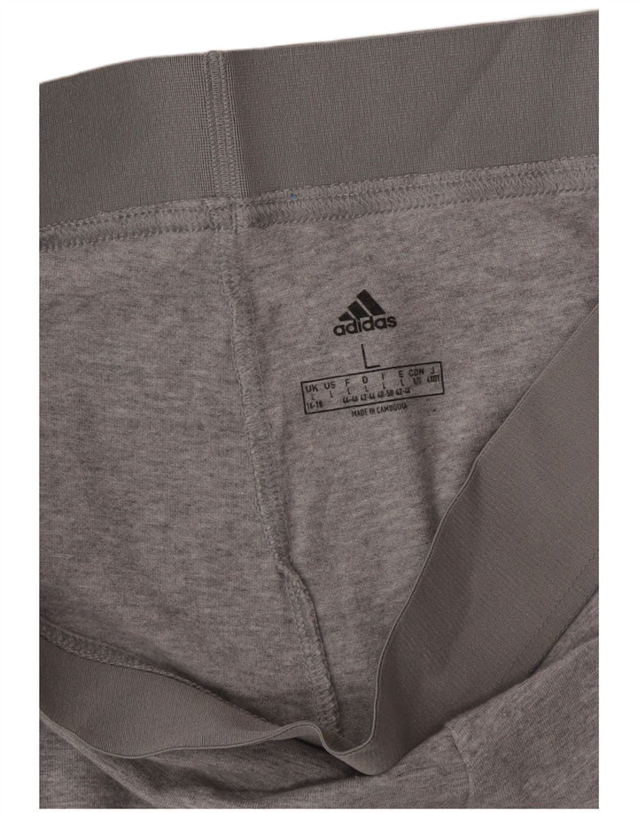 ADIDAS Womens Leggings UK 16/18 Large Grey