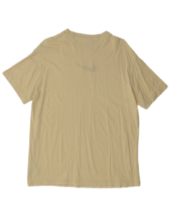 NIKE Mens T-Shirt Top Medium Yellow Cotton