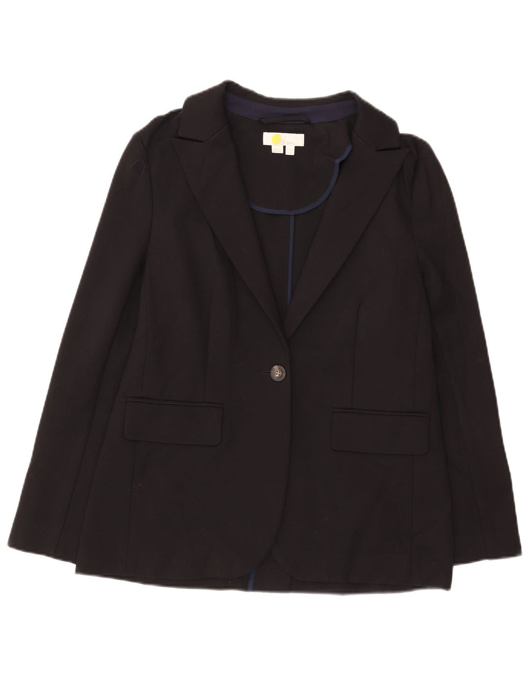 Boden Dame 1 Knap Blazer Jakke UK 12 Medium Sort Viscose