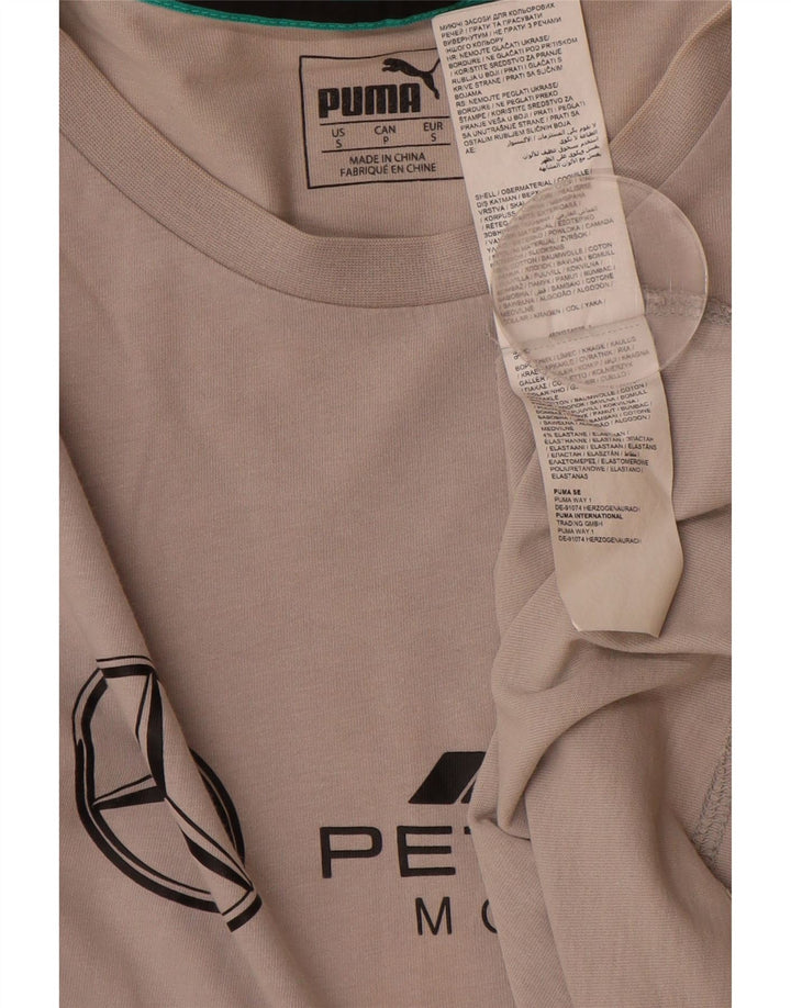 PUMA Mens Graphic T-Shirt Top Small Grey Cotton