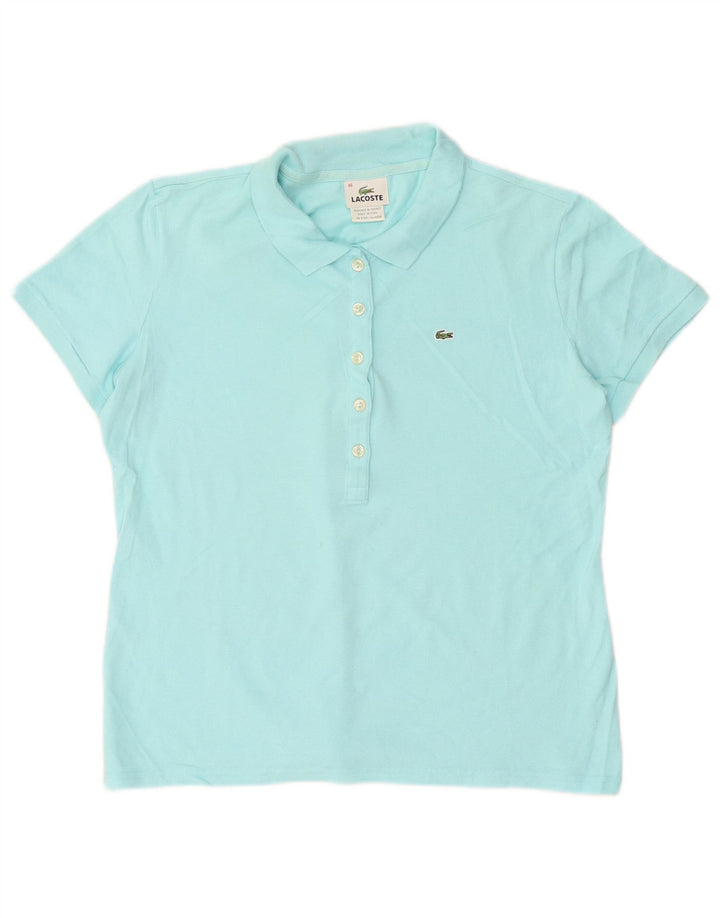 Polo da donna Lacoste taglia 46 XL in cotone blu